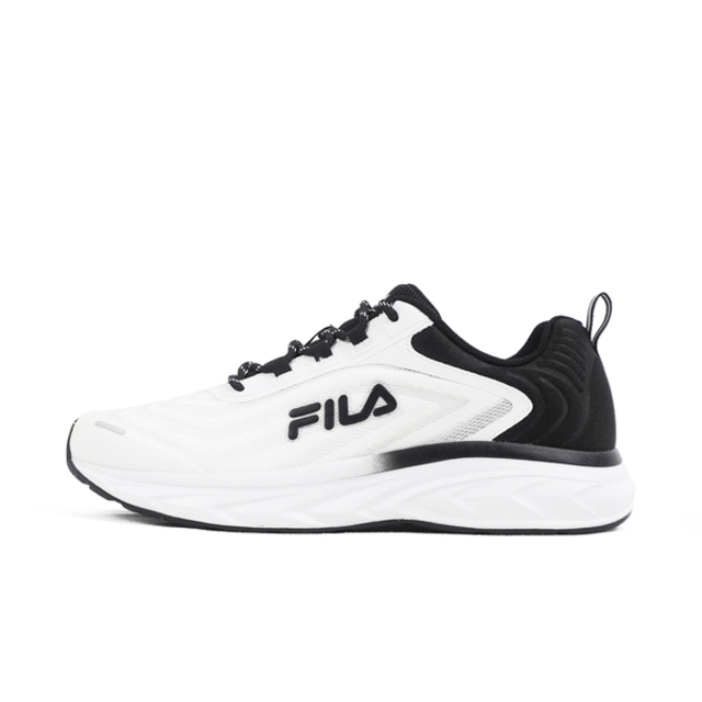 Fila Race Track [1-J925X-100 男 慢跑鞋 運動 休閒 透氣 舒適 基本款 白黑