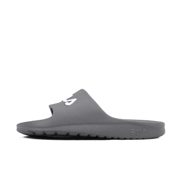 Fila Sleek Slide [4-S355W-441 男女 拖鞋 基本款 LOGO 夏季 海灘 情侶穿搭 灰