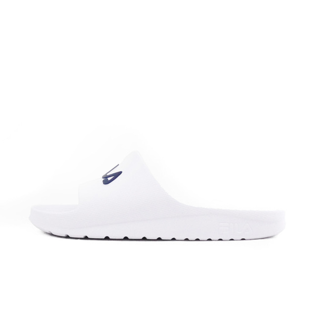 Fila Sleek Slide [4-S355W-113 男女 拖鞋 基本款 LOGO 夏季 海灘 情侶穿搭 白