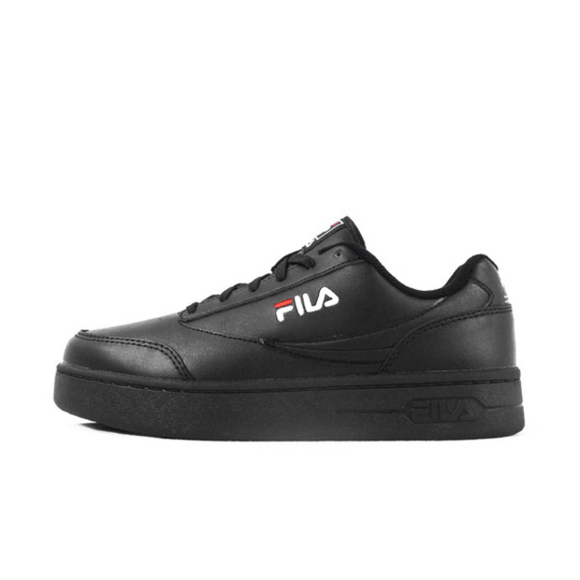 Fila Court Lux [4-C903W-001 男女 休閒鞋 基本款 皮革 百搭 厚底 增高 黑