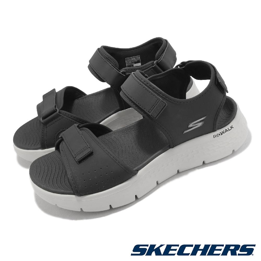 Skechers 涼鞋 Go Walk Flex Sandal-Antigua Beach 男鞋 黑 緩震 健走鞋 229205BLK