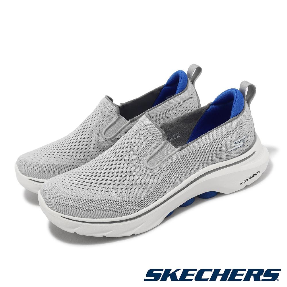 Skechers 斯凱奇 健走鞋 Go Walk 7-Proctor 2 男鞋 灰 藍 懶人鞋 針織 休閒鞋 套入式 216637GYBL