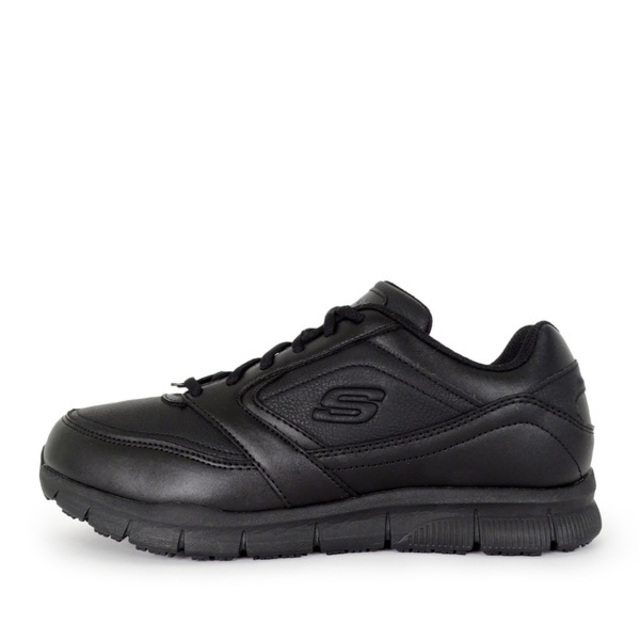 Skechers Nampa [77156WBLK 男鞋 工作鞋 耐油 止滑 橡膠 防觸電 輕量 避震 緩衝 舒適 黑