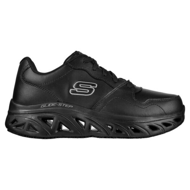 Skechers Glide Step SR [200105BLK 男 工作鞋 休閒 耐油 防滑 防觸電 廚師鞋 黑
