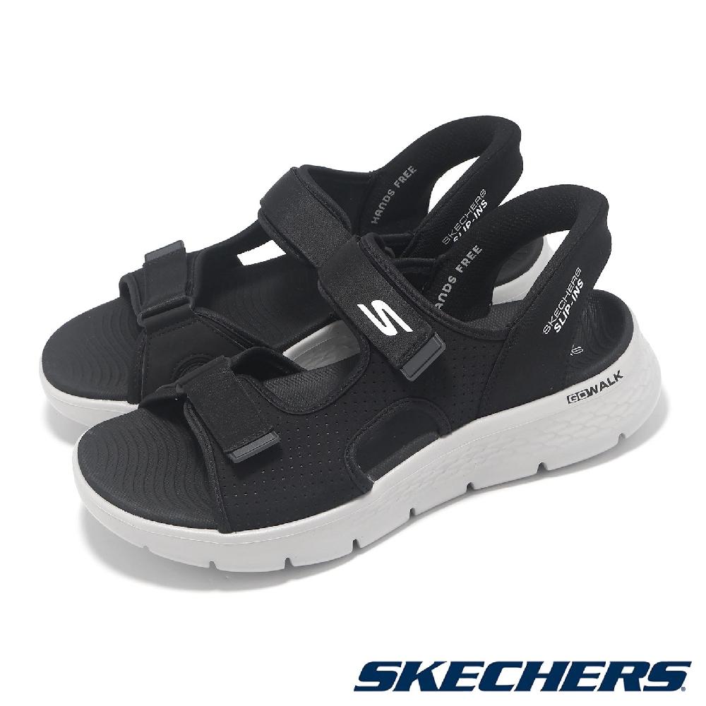 Skechers 斯凱奇 涼鞋 Go Walk Flex Sandal-Easy Entry 男鞋 黑 灰 避震 涼拖鞋 229210BKGY