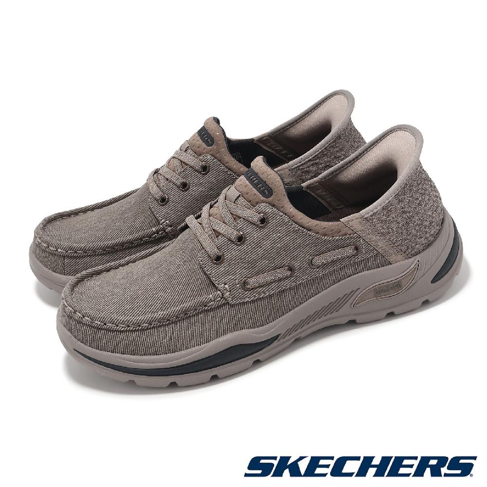 Skechers 斯凱奇 休閒鞋 Arch Fit Motley-Paco Slip-Ins 男鞋 棕 套入式 帆船鞋 懶人鞋 205203TPE