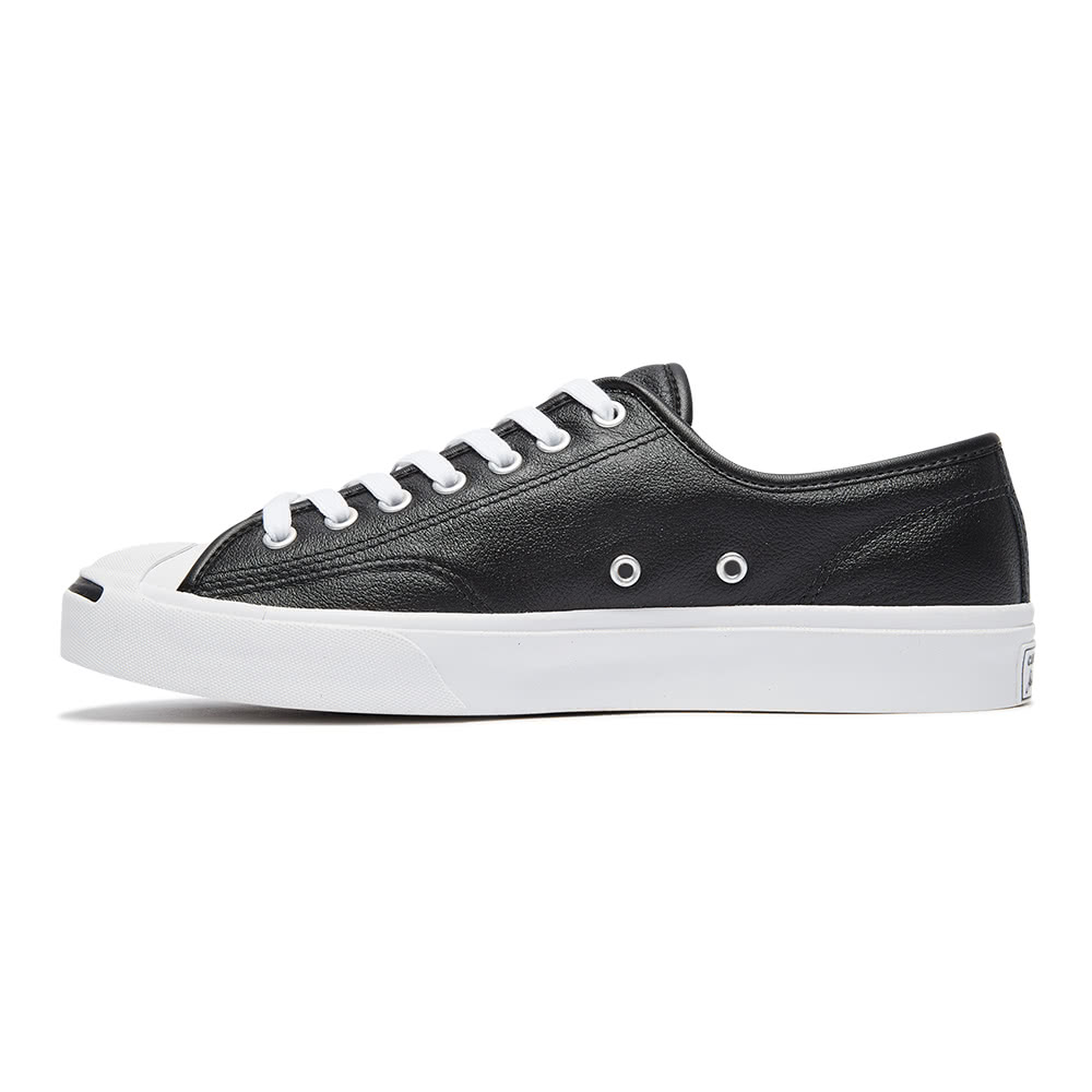 【CONVERSE】匡威 JP OX 男女款 開口笑 皮革 低筒 休閒鞋 黑(164224C)