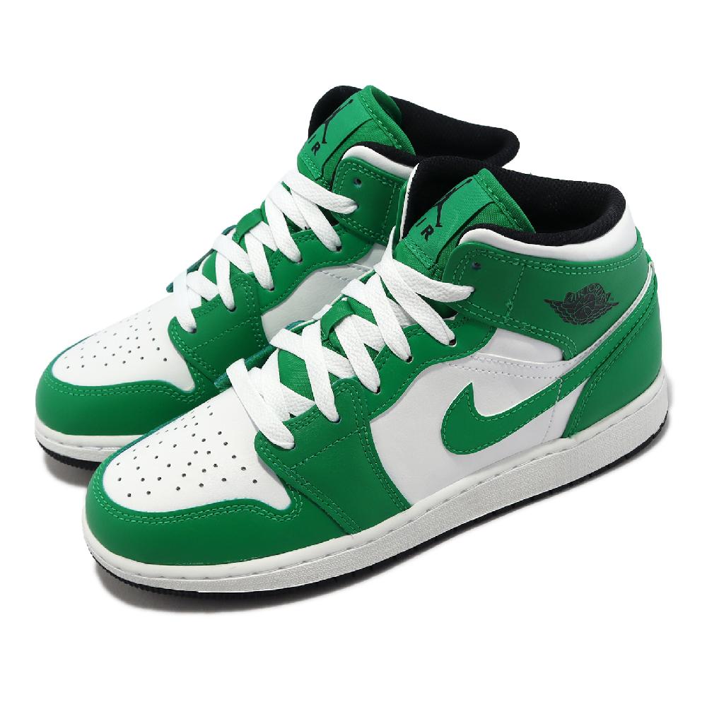Nike Air Jordan 1 Mid GS 大童鞋 女鞋 綠 Lucky Green AJ1 喬丹 DQ8423-301