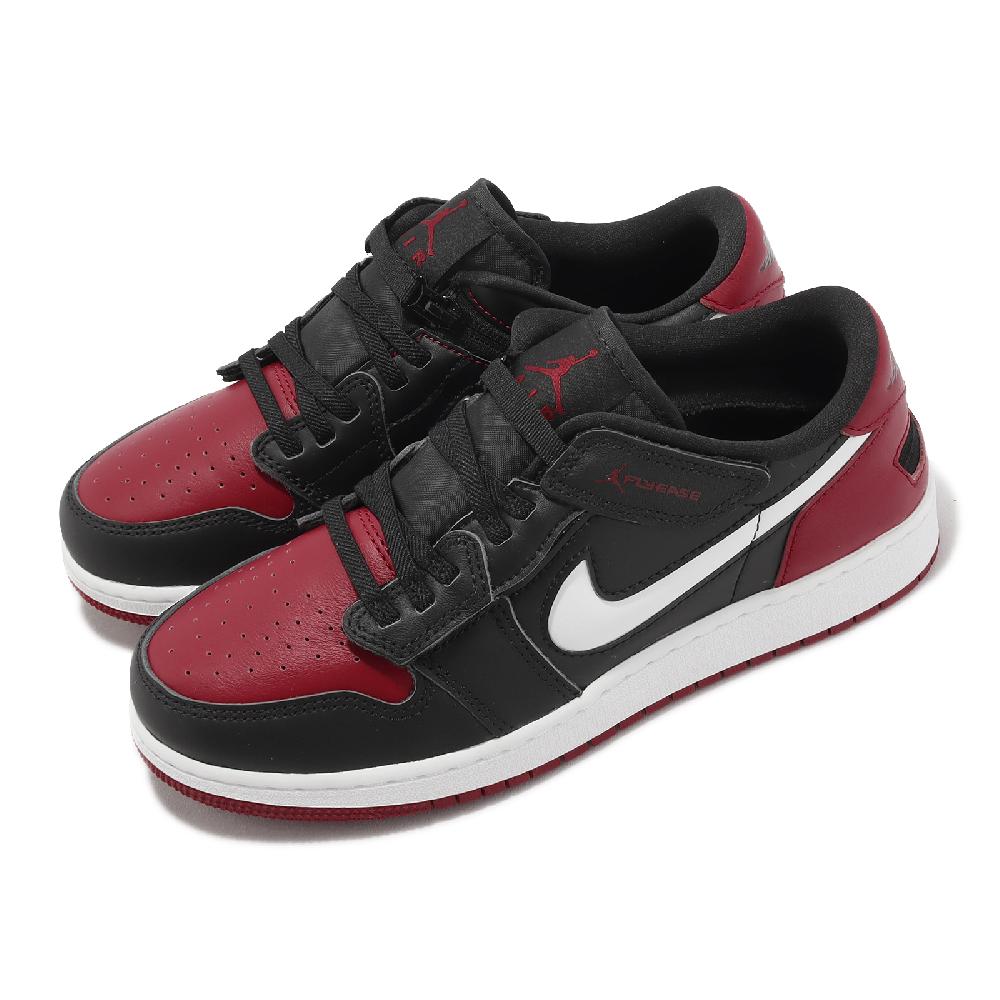 Nike 耐吉 Air Jordan 1 Low FlyEase GS 黑 紅 AJ1 女鞋 大童鞋 DN4639-066