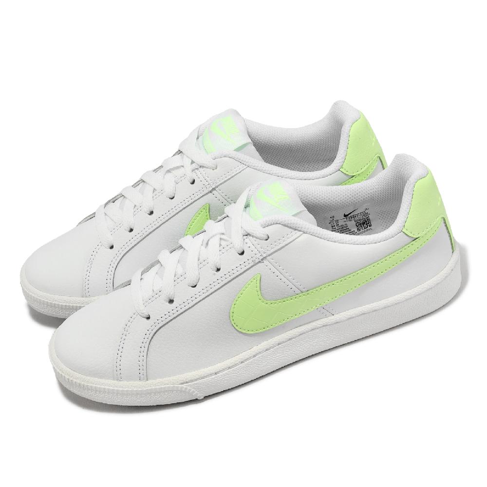 Nike 耐吉 休閒鞋 Wmns Court Royale 女鞋 白 螢光綠 小白鞋 復古 皮革 網球風 749867-121