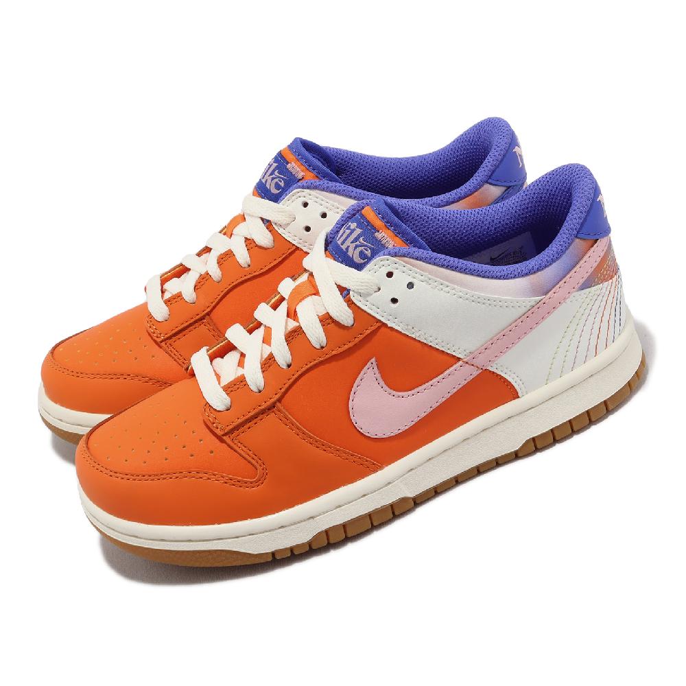 Nike 耐吉 休閒鞋 Dunk Low SE GS 大童 女鞋 橘 藍 粉紅 鴛鴦 膠底 FN0600-801