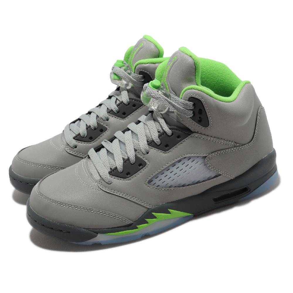 Nike 耐吉 休閒鞋 Air Jordan 5 Retro GS 大童鞋 女鞋 銀灰 綠 Green Bean AJ5 DQ3734-003