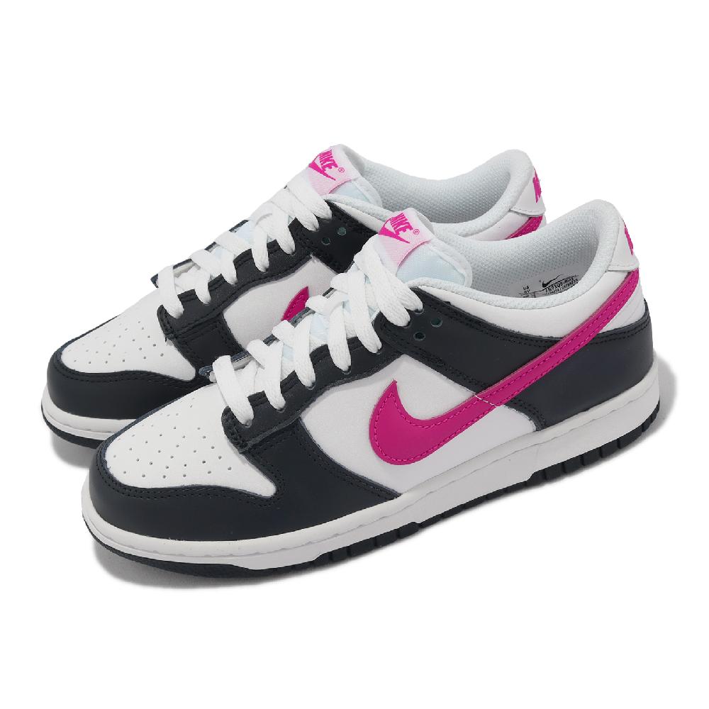 Nike 耐吉 休閒鞋 Dunk Low GS 大童 女鞋 深藍 桃紅 Obsidian Fierce Pink FB9109-401