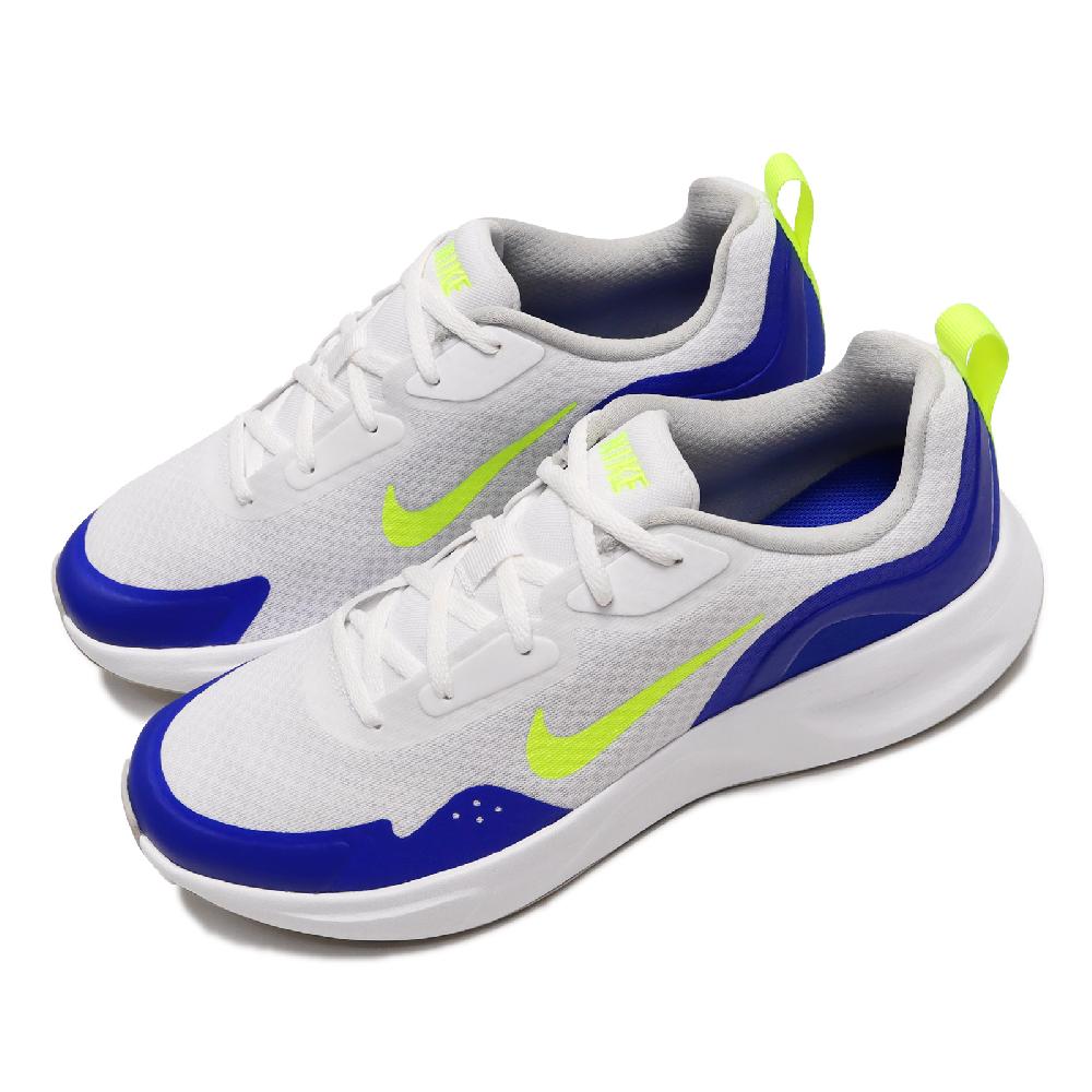 Nike 耐吉 休閒鞋 WearAllDay GS 大童鞋 女鞋 白 藍 螢光黃 運動鞋 CJ3816-104