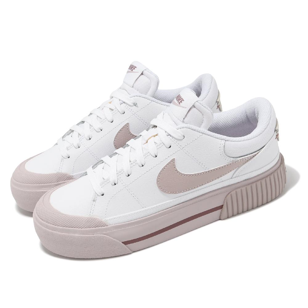 Nike 耐吉 休閒鞋 Wmns Court Legacy Lift 女鞋 白 粉紅 厚底 增高 小白鞋 DM7590-105