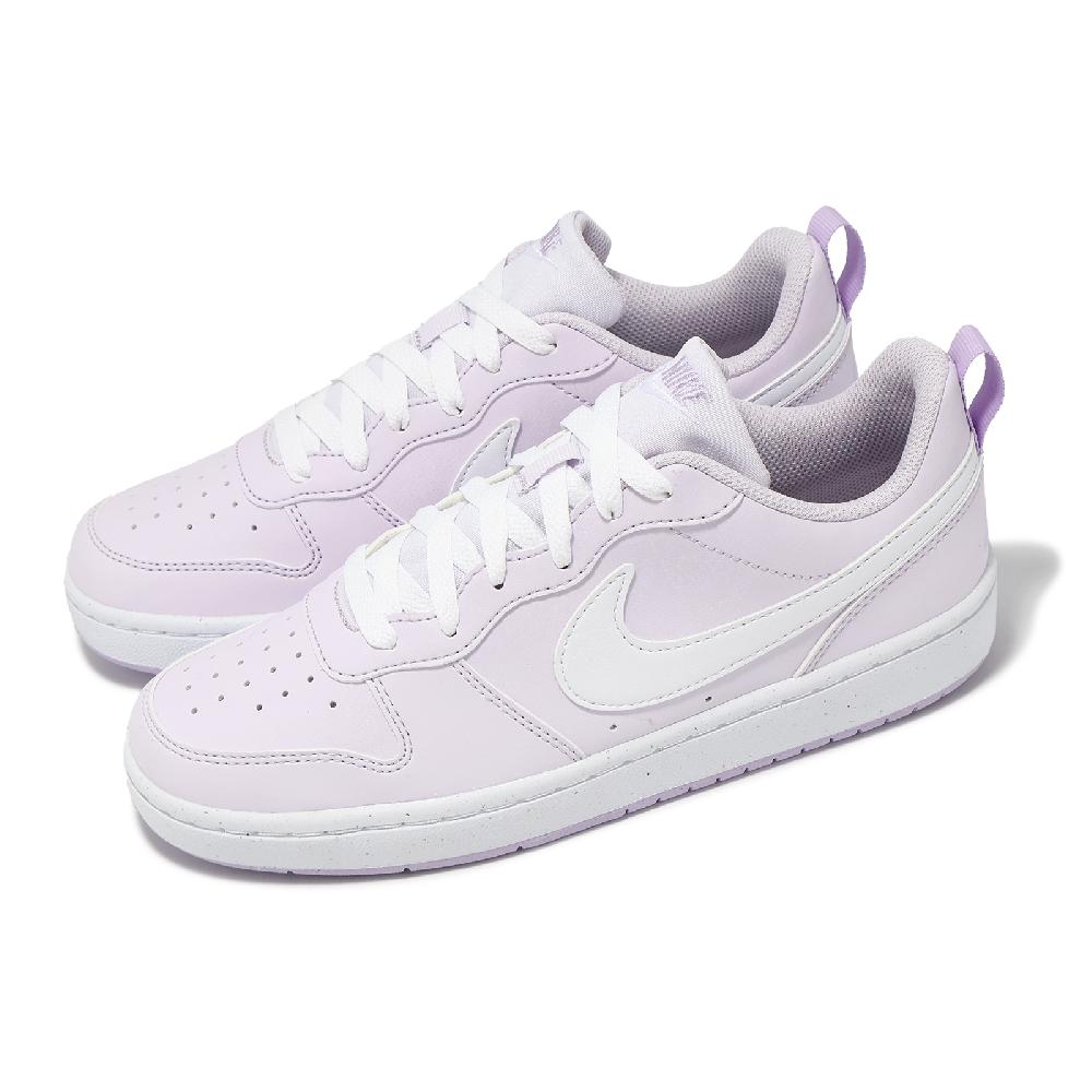 Nike 耐吉 休閒鞋 Court Borough Low Recraft GS 大童 女鞋 紫 白 皮革 低筒 DV5456-500
