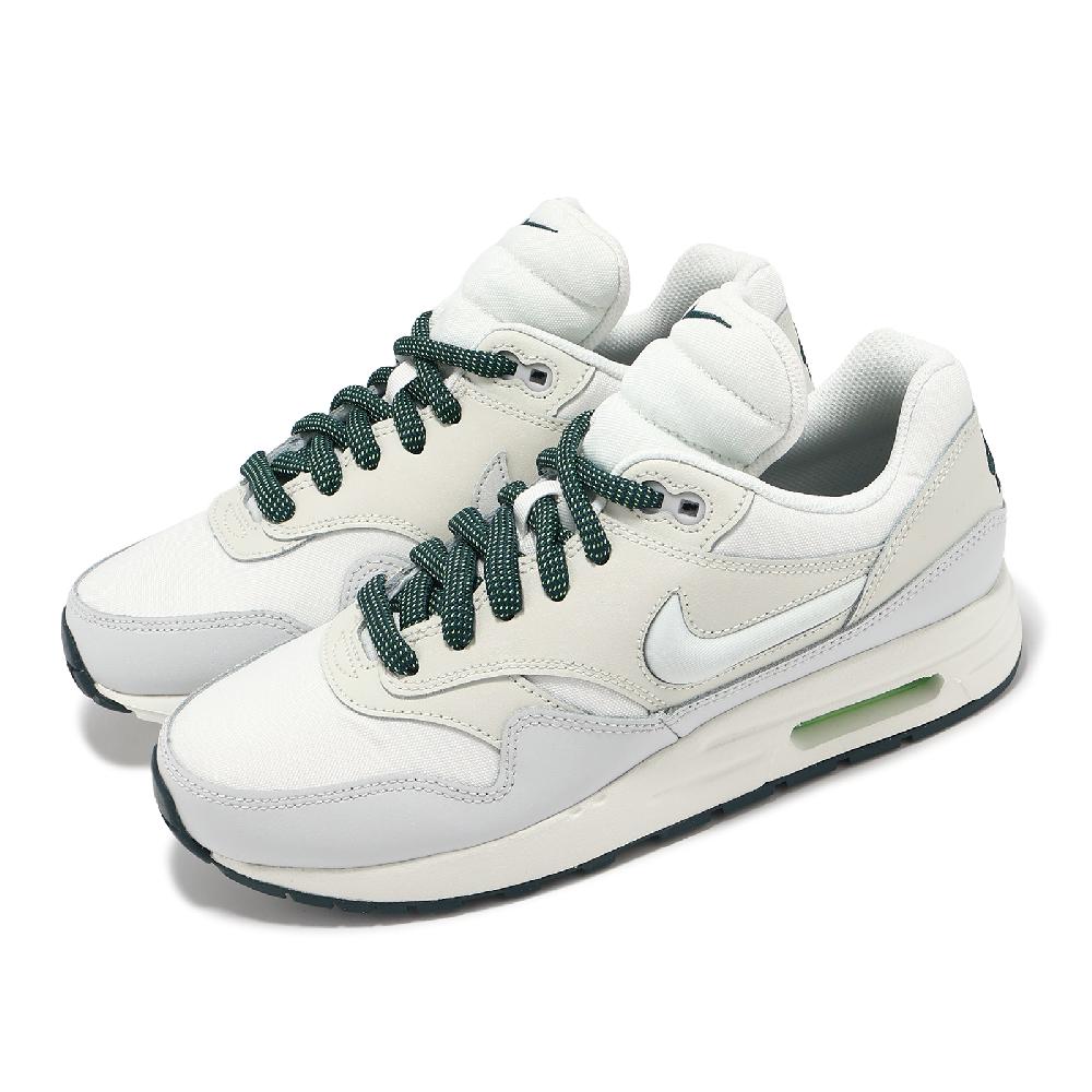 Nike 耐吉 休閒鞋 Air Max 1 SE GS 大童 女鞋 白 綠 氣墊 低筒 經典 FB9582-001
