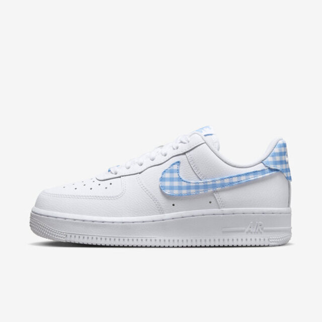 Nike Wmns Air Force 1 '07 ESS Trend [DZ2784-100 女 休閒鞋 格紋 白藍