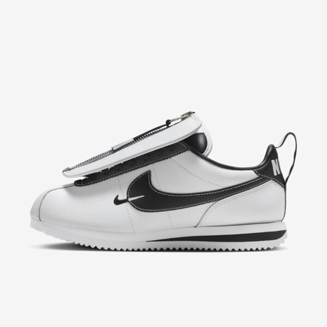 Nike Wmns Cortez [FJ7870-101 女 休閒鞋 經典 復古 紀念款 阿甘鞋 拉鍊 陰陽 白黑