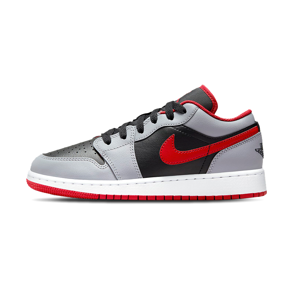 Nike Air Jordan 1 Low GS 大童 白紅黑 喬丹 低筒 經典 休閒鞋 553560-060