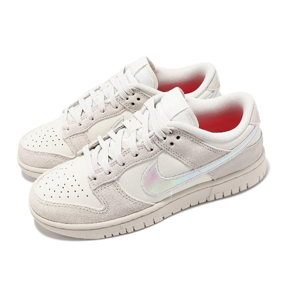 Nike 耐吉 休閒鞋 Wmns Dunk Low 女鞋 米白 lridescent Swoosh 皮革 經典 HF5074-133