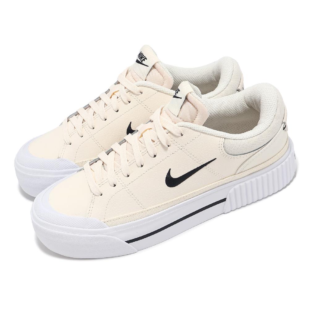 Nike 耐吉 休閒鞋 Wmns Court Legacy Lift 女鞋 厚底 增高 椰奶色 復古 FV5526-101