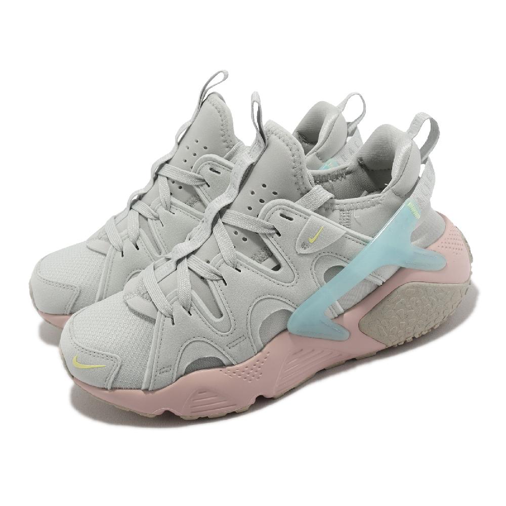 Nike 耐克 休閒鞋 Wmns Air Huarache CRAFT 女鞋 銀灰 藍粉 襪套式 彈性 DQ8031-002