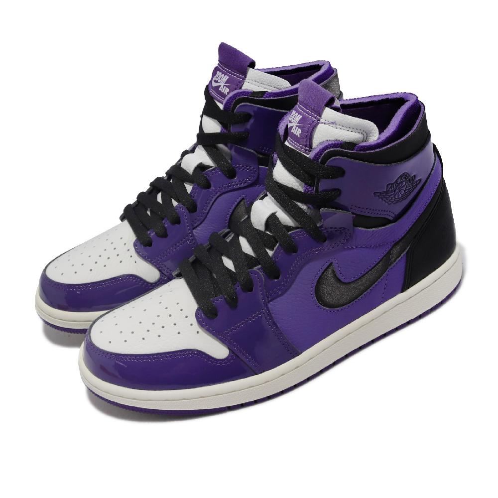Nike 耐吉 休閒鞋 Wmns Air Jordan 1 Zoom Air CMFT 女鞋 紫黑 高筒 一代 漆皮 CT0979-505