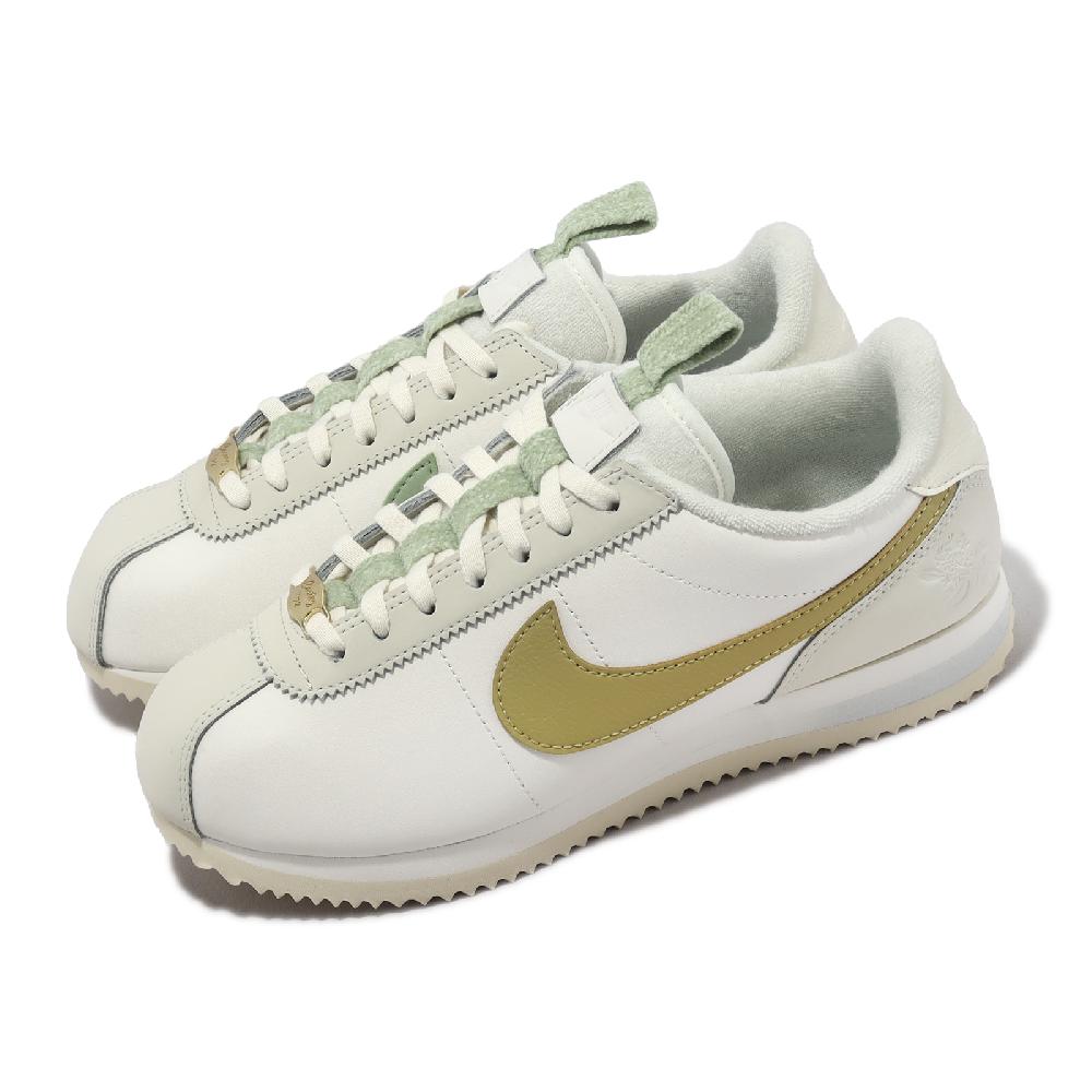 Nike 耐吉 休閒鞋 Wmns Cortez 女鞋 白 黃 阿甘鞋 皮革 花卉 復古 運動鞋 FV3639-171