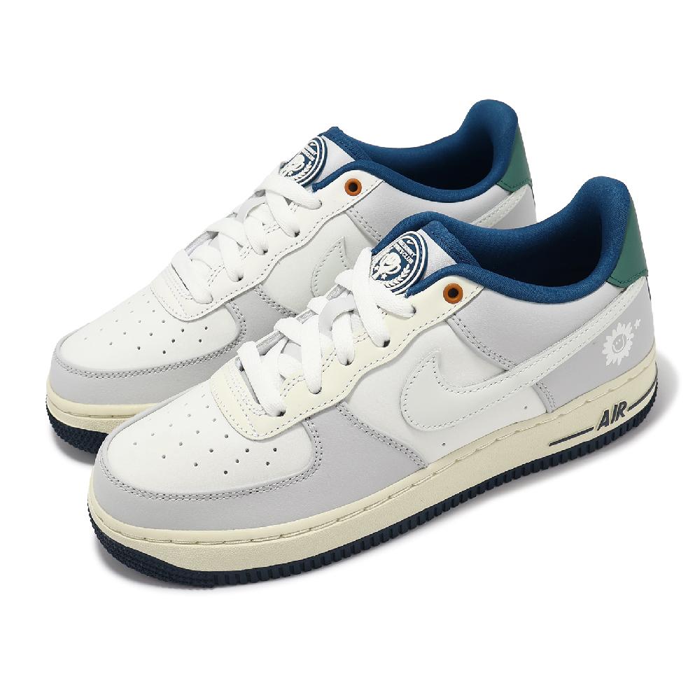 Nike 耐吉 休閒鞋 Air Force 1 LV8 GS 大童 女鞋 灰白 紫外線變色 小花 AF1 HM3721-111
