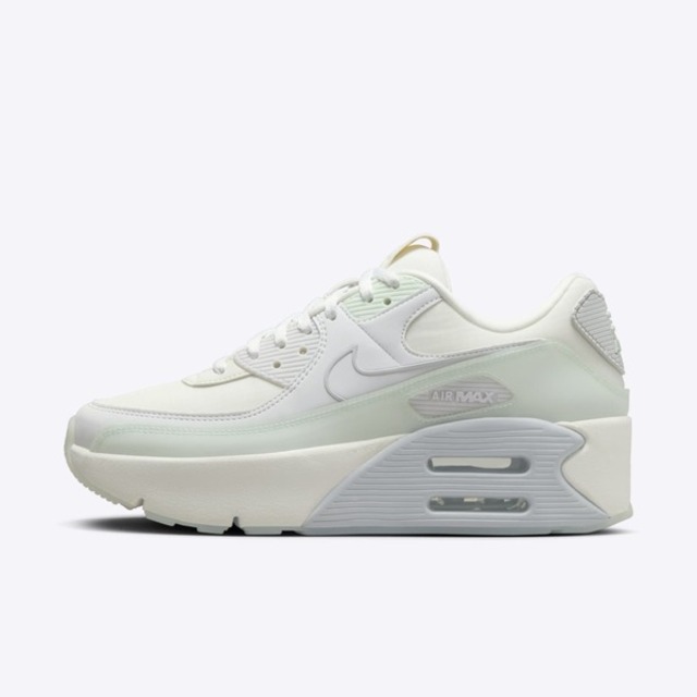 Nike Air Max 90 Lv8 HF0782-102 女 休閒鞋 運動 復古 雙層氣墊 緩震 厚底 白 淺綠