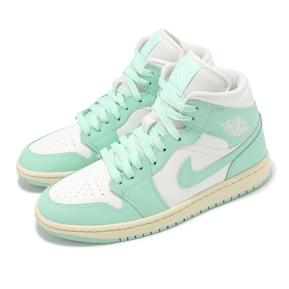 Nike 耐吉 休閒鞋 Wmns Air Jordan 1 MID 女鞋 男鞋 藍 米白 中筒 AJ1 BQ6472-132