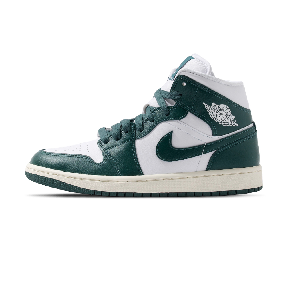 Nike Air Jordan 1 MID 女 綠 AJ1 運動 休閒 喬丹 高筒 休閒鞋 BQ6472-133