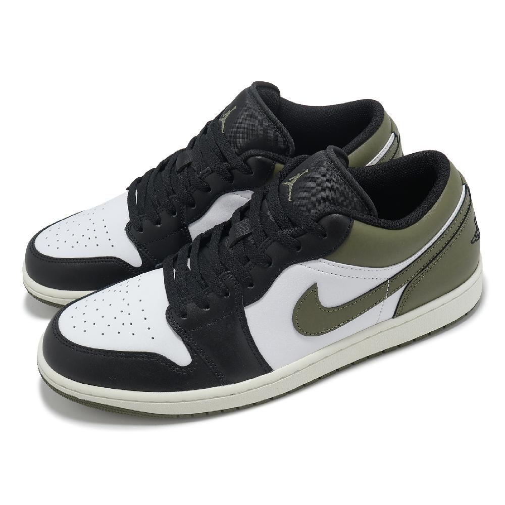 休閒鞋 Air Jordan 1 Low 男鞋 黑 橄欖綠 AJ1 一代 低筒 喬丹 553558-092