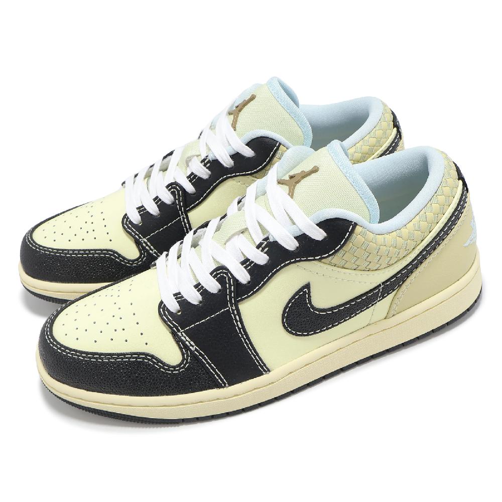 休閒鞋 Air Jordan 1 Low SE 男鞋 椰奶 AJ1 編織格紋 一代 金標 HQ3437-101