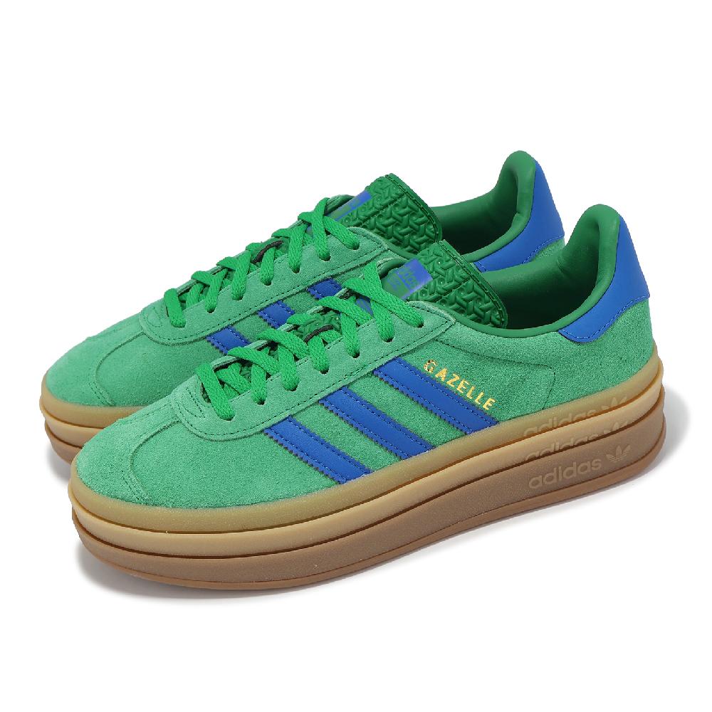 休閒鞋 Gazelle Bold W 女鞋 綠 藍 厚底 增高 拼接 復古 麂皮 愛迪達 IE1370