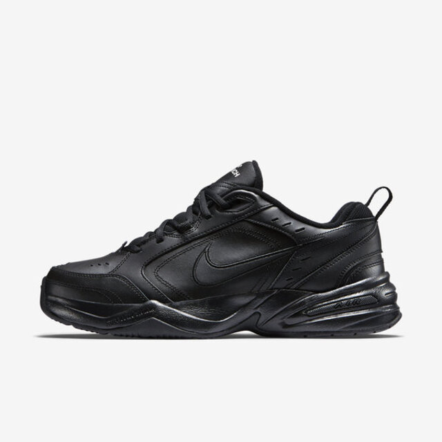Nike Air Monarch IV 415445-001 男 休閒鞋 運動 復古 老爹鞋 厚底 緩震 皮革 全黑