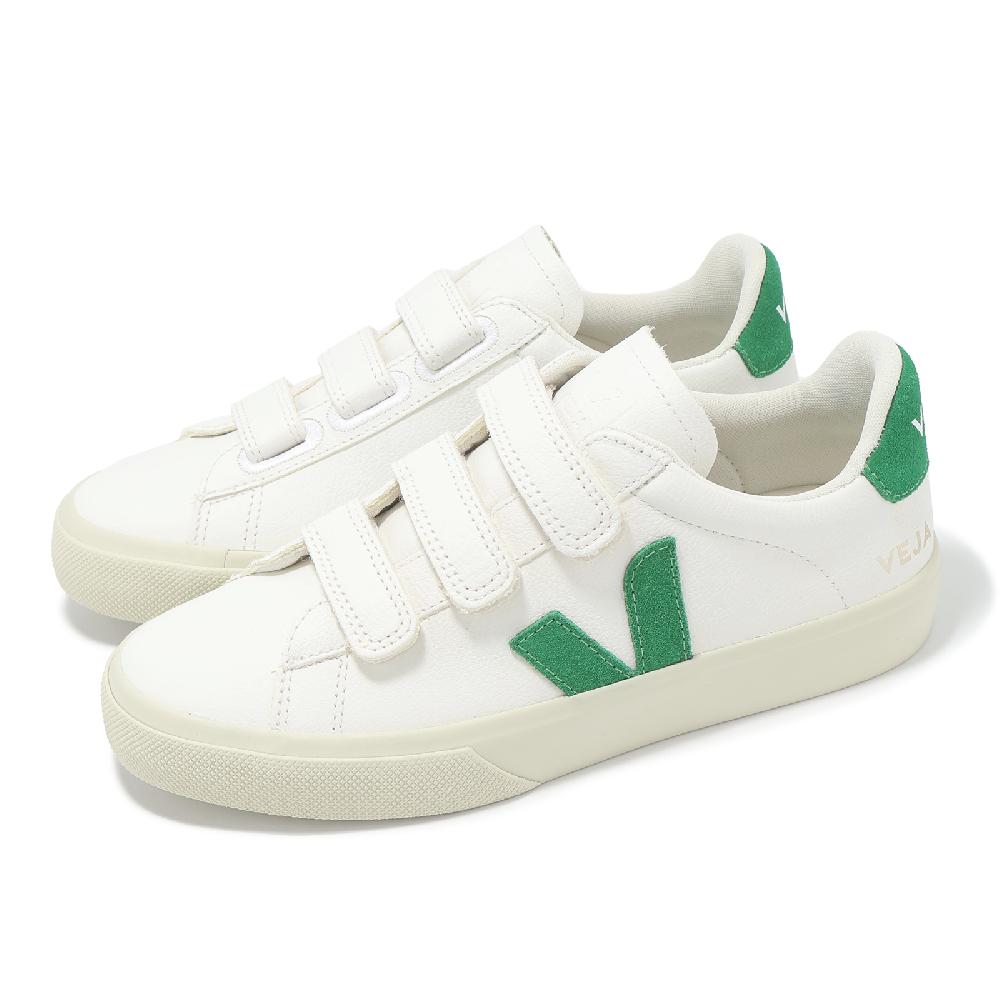 休閒鞋 Recife Logo Chromefree Leather 女鞋 白綠 魔鬼氈 小白鞋 RC0503697A