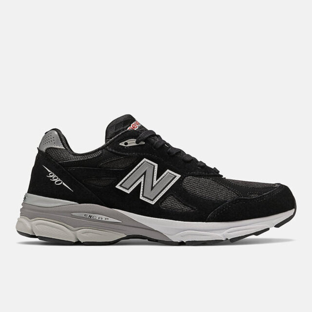 New Balance 990 V3 [M990BS3 男 休閒鞋 運動 復古 慢跑 D楦 美製 麂皮 耐磨 黑 灰