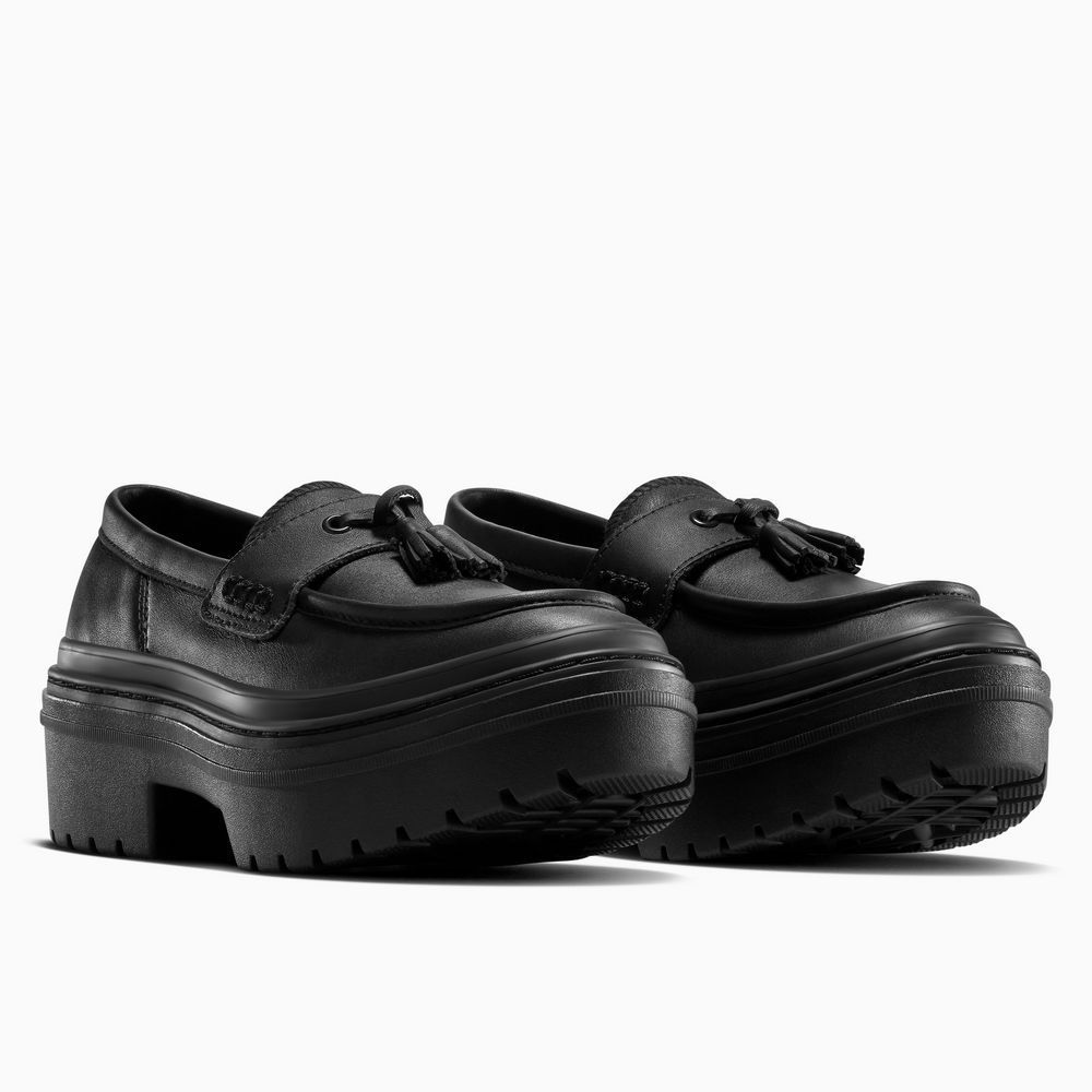 【CONVERSE】CTAS LUGGED HEEL LOAFER OX 低筒 休閒鞋 皮鞋 樂福鞋 女鞋 黑色-A14707C