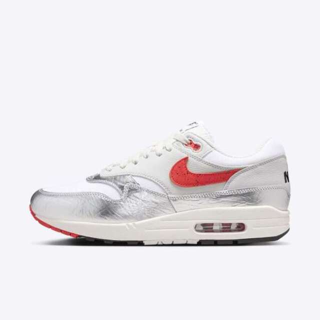 Nike Air Max 1 PRM [HF7746-100 男 運動休閒鞋 氣墊 緩震 舒適 穿搭 金屬銀 紅