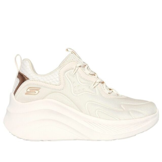 Skechers Bobs Chaos Hi [117513OFWT 女 運動休閒鞋 舒適 增高 穿搭 米