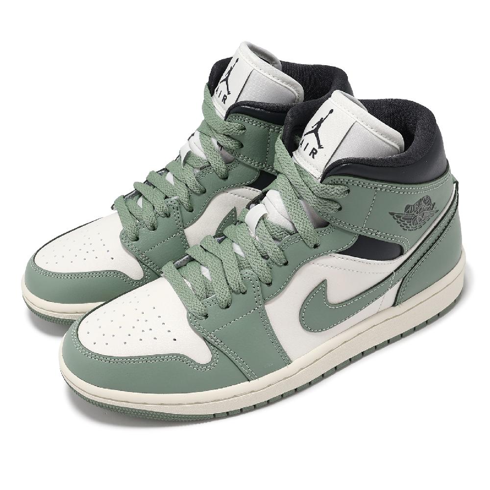 休閒鞋 Wmns Air Jordan 1 Mid 女鞋 男鞋 苔綠 黑 AJ1 中筒 BQ6472-130
