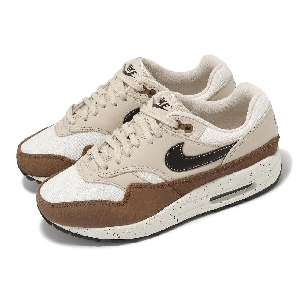 休閒鞋 Wmns Air Max 1 87 女鞋 男鞋 棕 米白 麂皮 皮革 拼接 氣墊 經典 FZ3621-220
