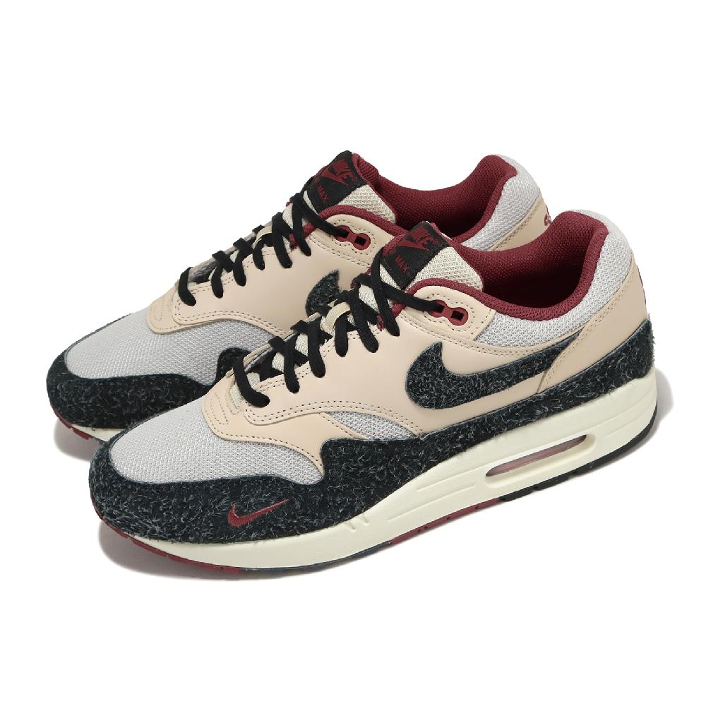 休閒鞋 Air Max 1 PRM 男鞋 米白 黑 麂皮 Keep Rippin Stop Slippin FD5743-200