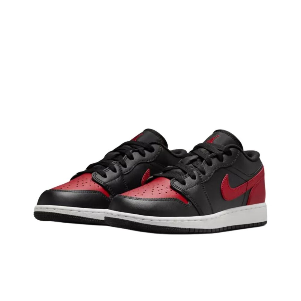 Nike Air Jordan 1 Low Bred Twist 黑紅 GS AJ1 低筒 舒適 休閒鞋 大童鞋 553560-067