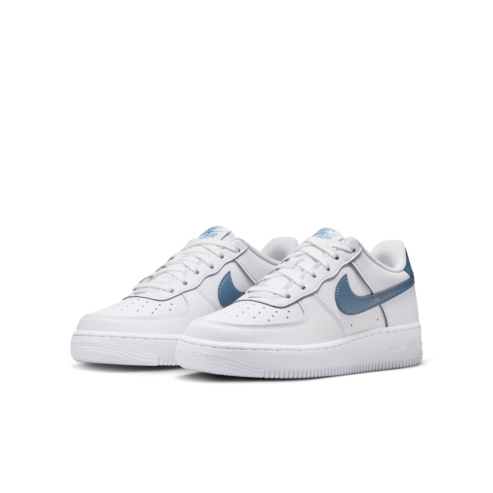 【NIKE】AIR FORCE 1 GS 童鞋 大童 女鞋 休閒鞋 白色 藍 AF1-FV5948121