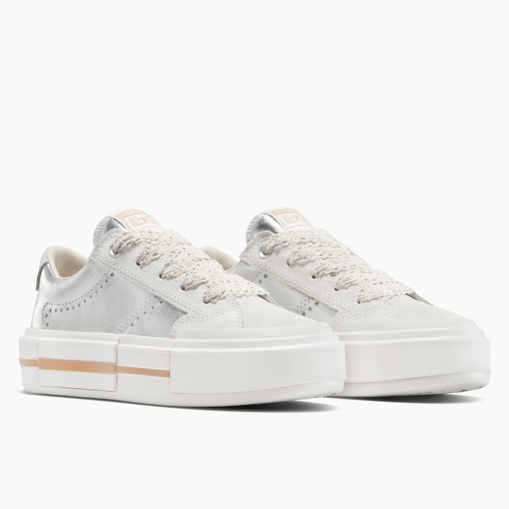 【CONVERSE】CTAS CRUISE OX 低筒 UU鞋 厚底鞋 休閒鞋 男鞋 女鞋 銀白-A15190C
