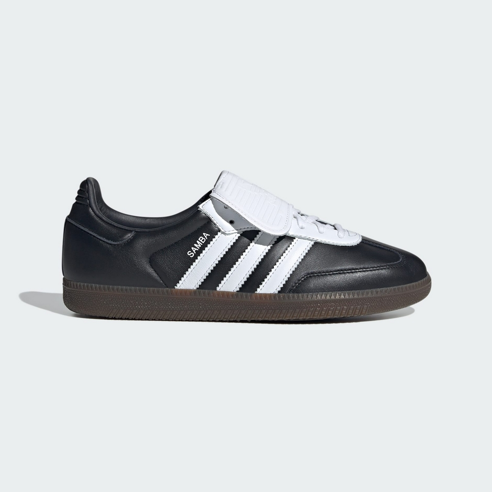 【ADIDAS】SAMBA LT 休閒鞋 男鞋 黑白色 德訓鞋 大鞋舌-JI3200
