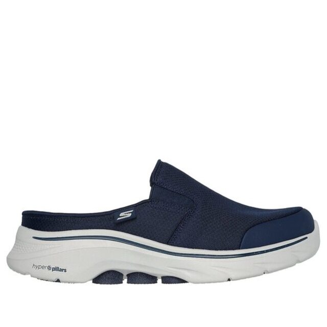 Skechers Go Walk 7 [216645NVGY 男 穆勒鞋 舒適 輕便 深藍 灰